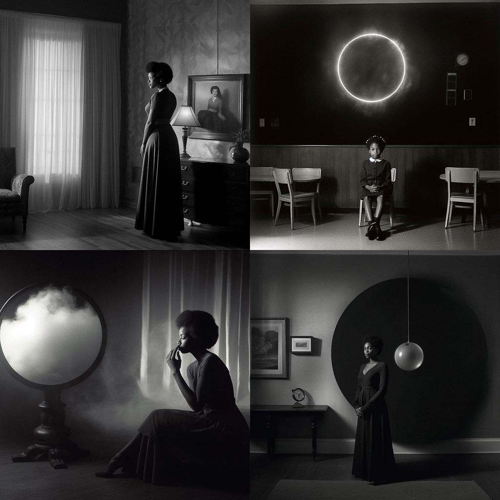 Carrie Mae Weems style, Midjourney V5.1, render 1 of 4