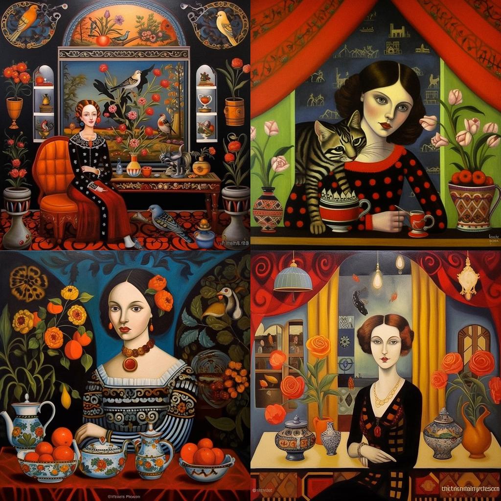 Catherine Nolin style, Midjourney V5.1, render 1 of 4