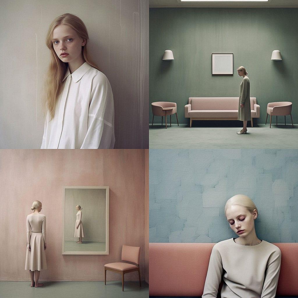 Cecilie Manz style, Midjourney V5.1, render 1 of 4