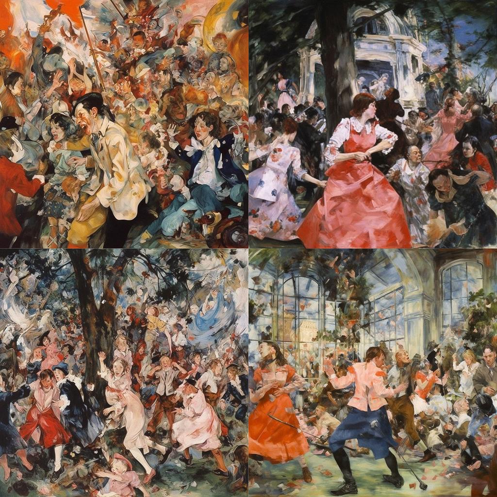 Cecily Brown style, Midjourney V5.1, render 1 of 4