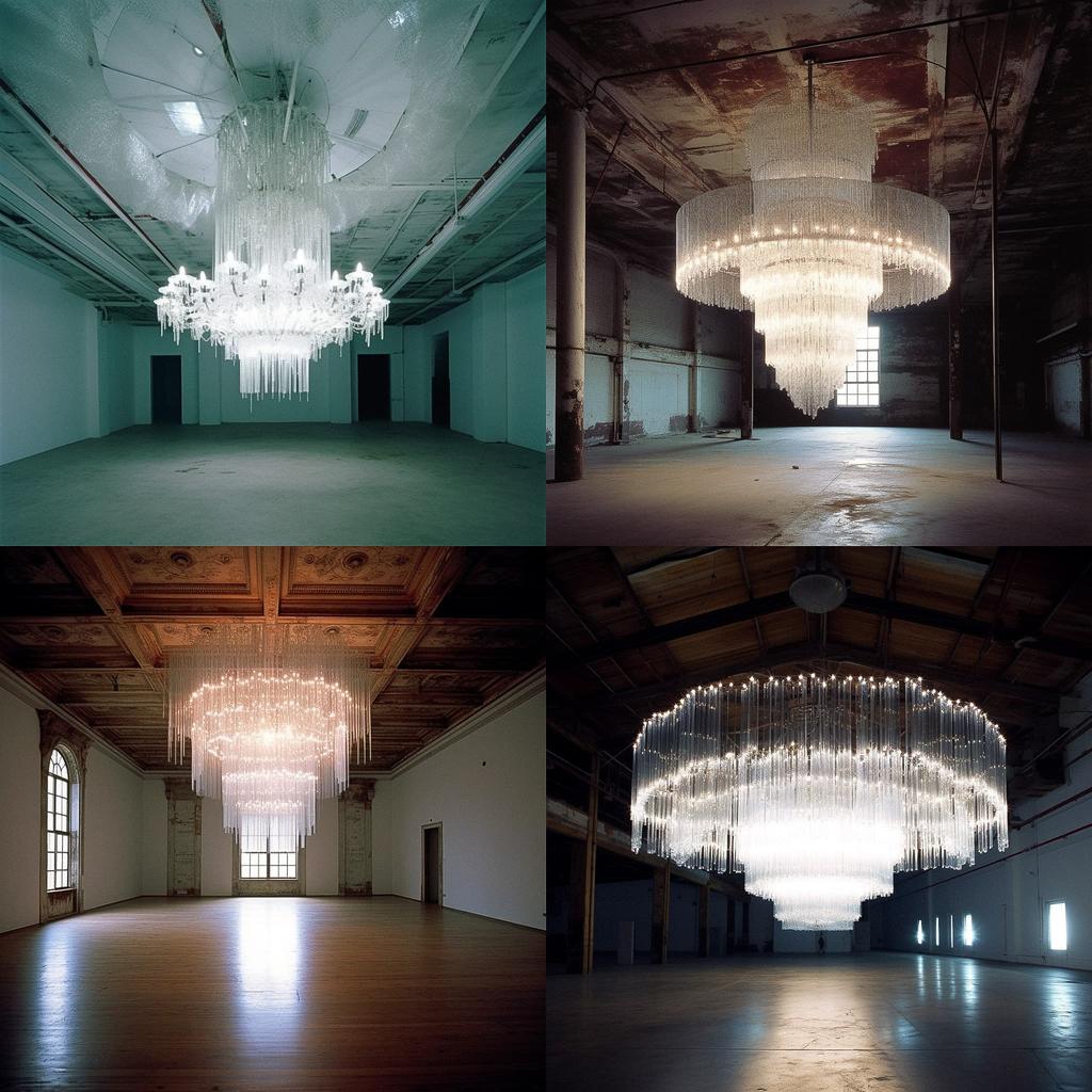 Cerith Wyn Evans style, Midjourney V5.1, render 1 of 4