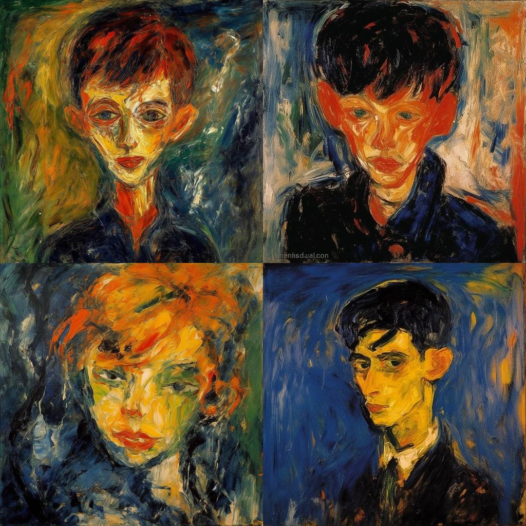 Chaim Soutine style, Midjourney V5.1, render 1 of 4