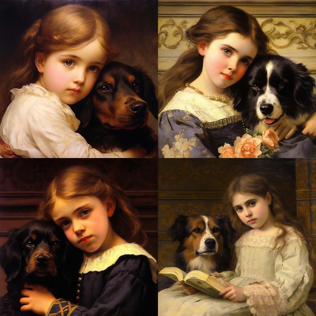 Charles Burton Barber style, Midjourney V5.1, render 1 of 4