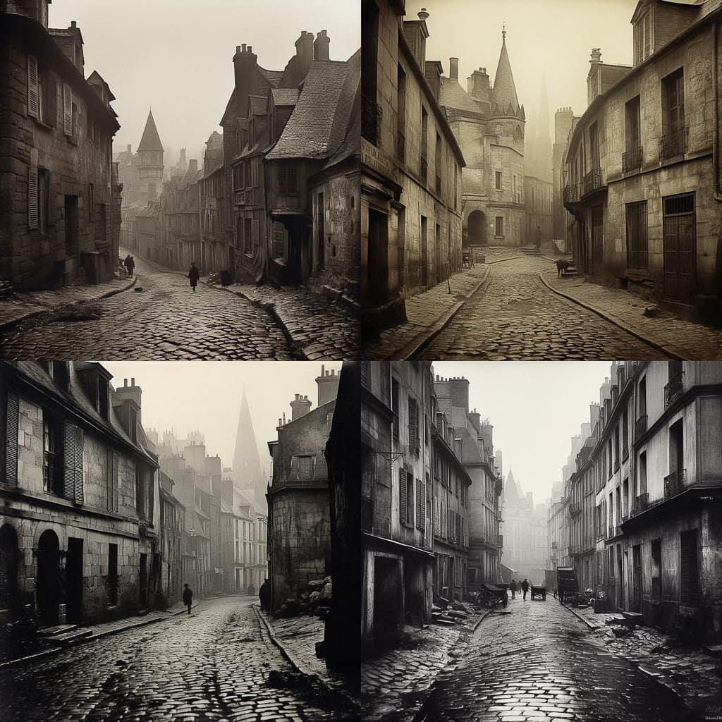 Charles Marville style, Midjourney V5.1, render 1 of 4