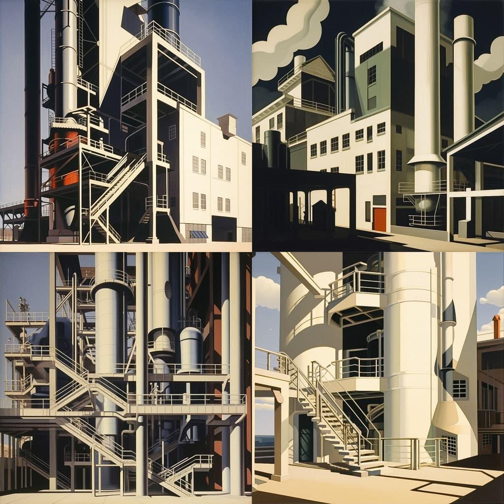 Charles Sheeler style, Midjourney V5.1, render 1 of 4