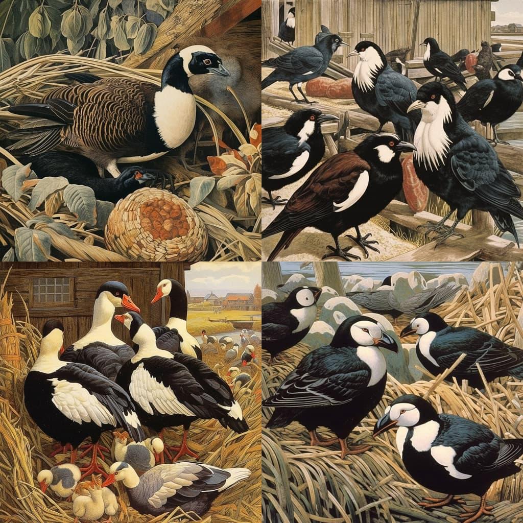 Charles Tunnicliffe style, Midjourney V5.1, render 1 of 4