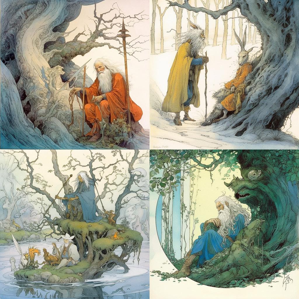 Charles Vess style, Midjourney V5.1, render 1 of 4