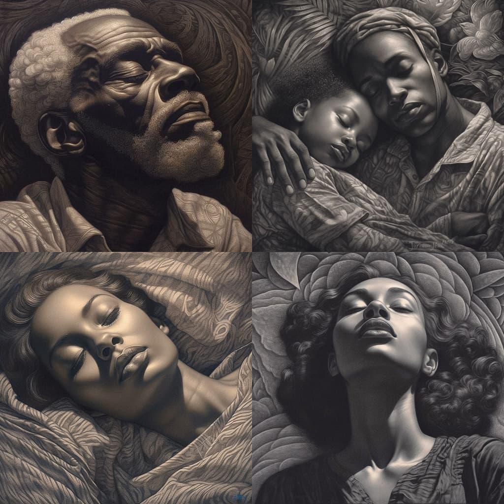 Charles White style, Midjourney V5.1, render 1 of 4
