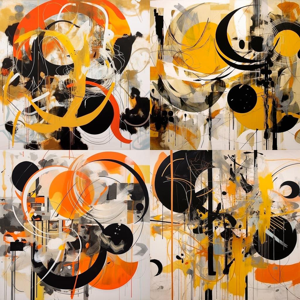 Charline von Heyl style, Midjourney V5.1, render 1 of 4
