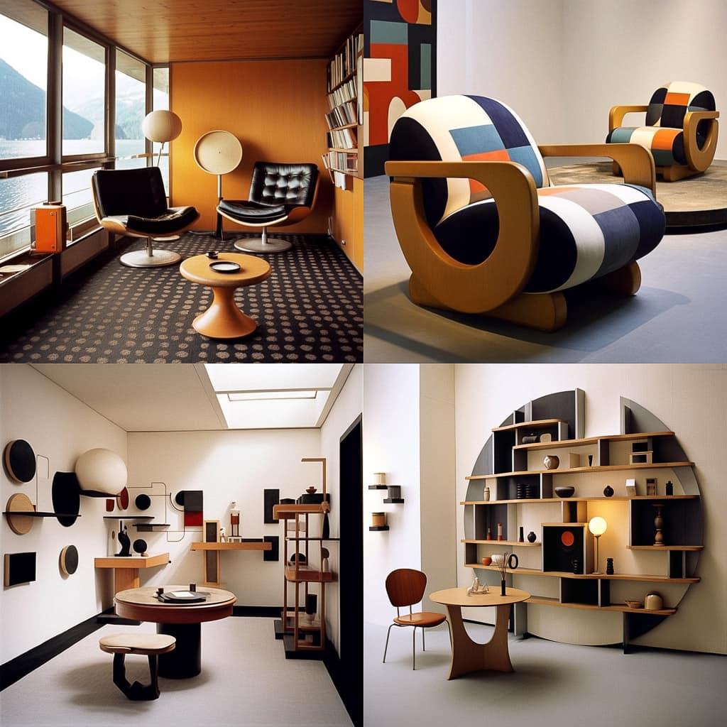 Charlotte Perriand style, Midjourney V5.1, render 1 of 4