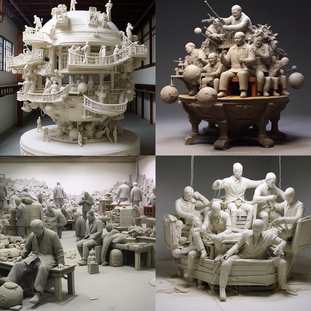 Chen Zhen style, Midjourney V5.1, render 1 of 4
