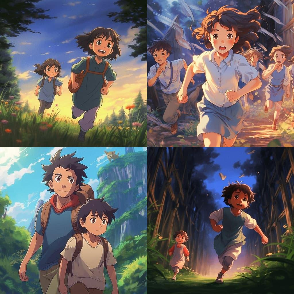 Children Who Chase Lost Voices style, Midjourney V5.1, render 1 of 4