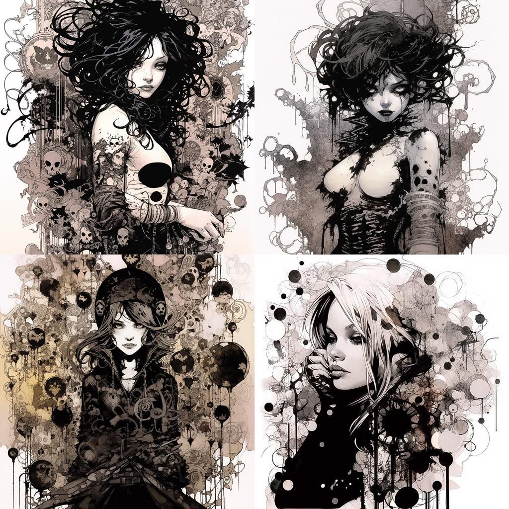 Chris Bachalo style, Midjourney V5.1, render 1 of 4