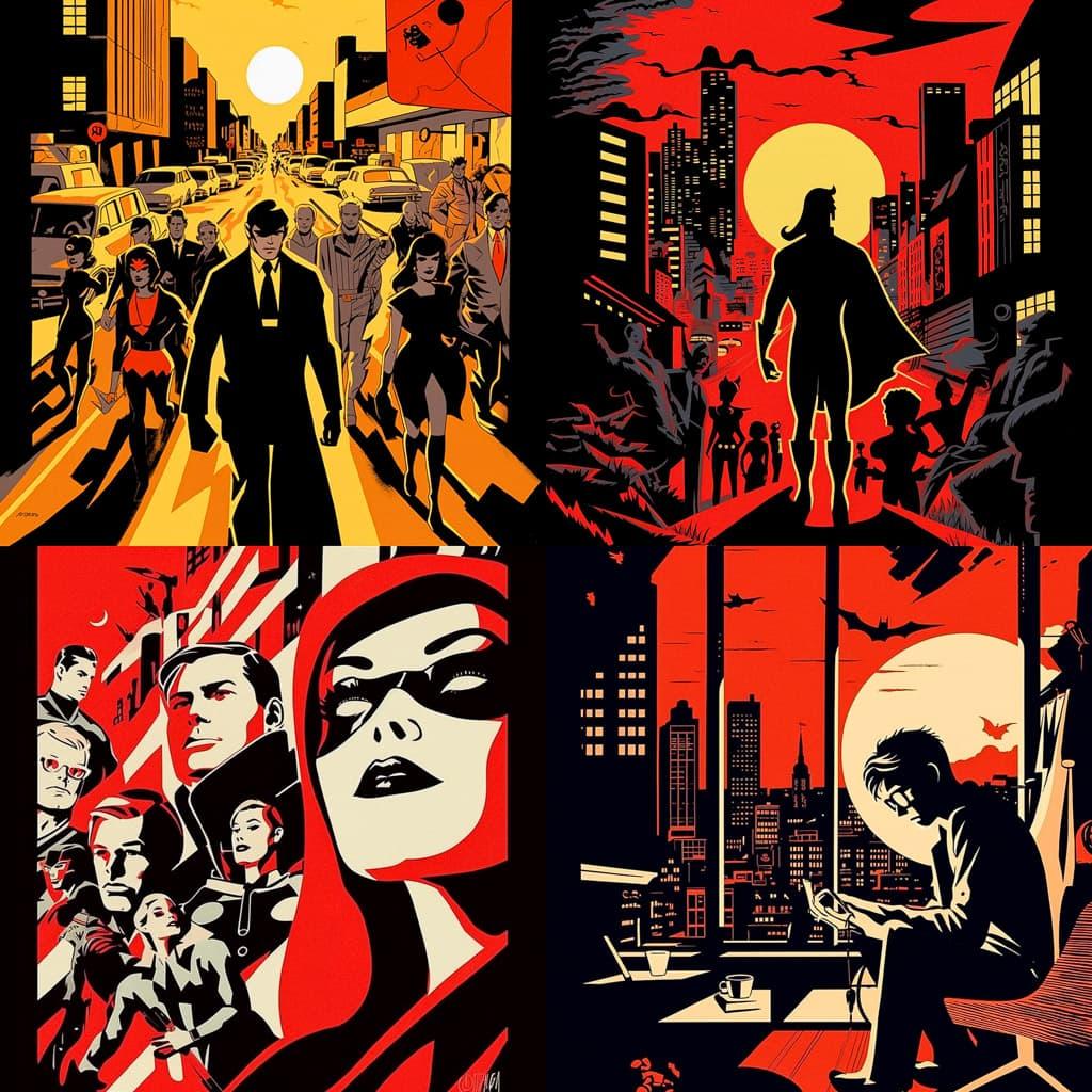 Chris Samnee style, Midjourney V5.1, render 1 of 4