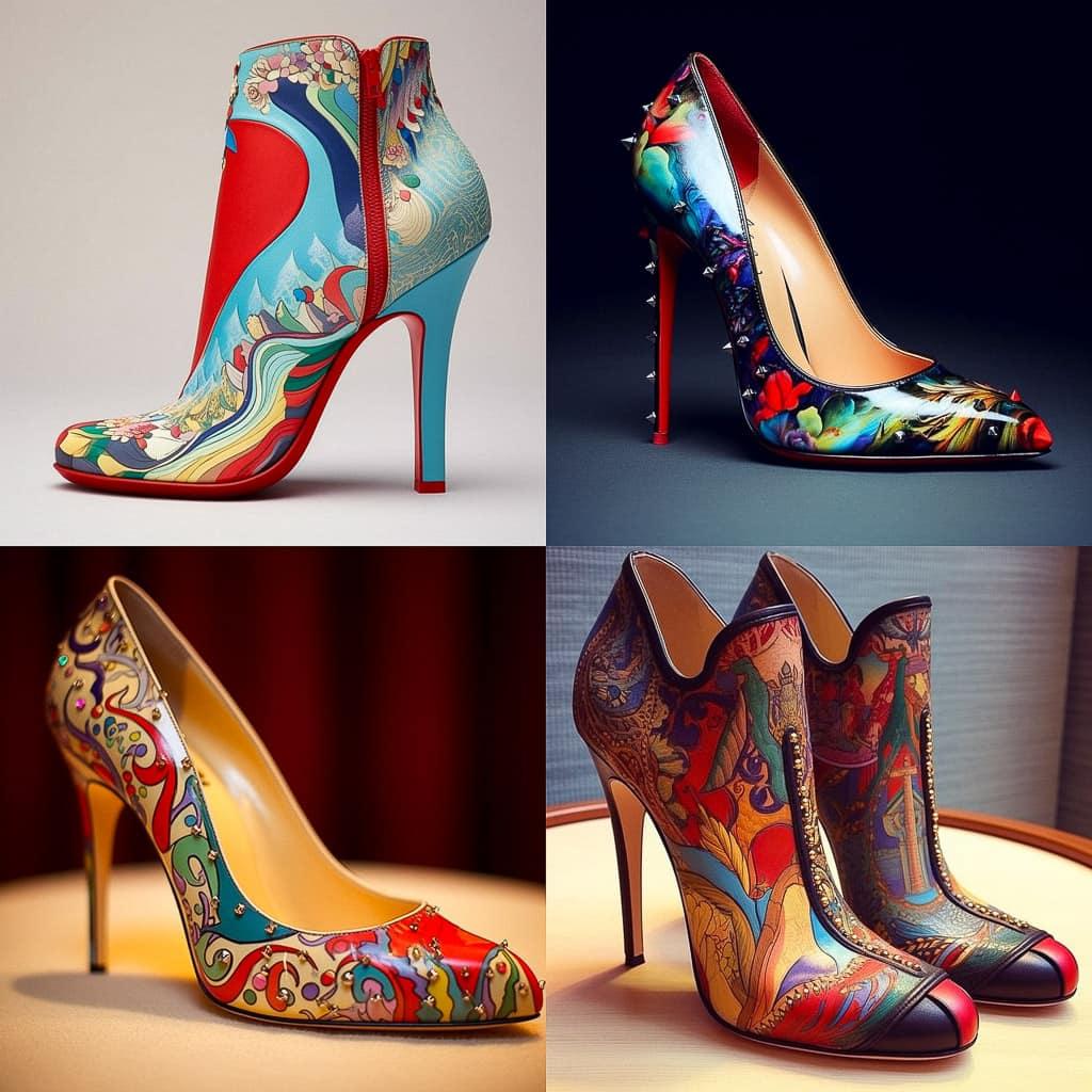Christian Louboutin style, Midjourney V5.1, render 1 of 4