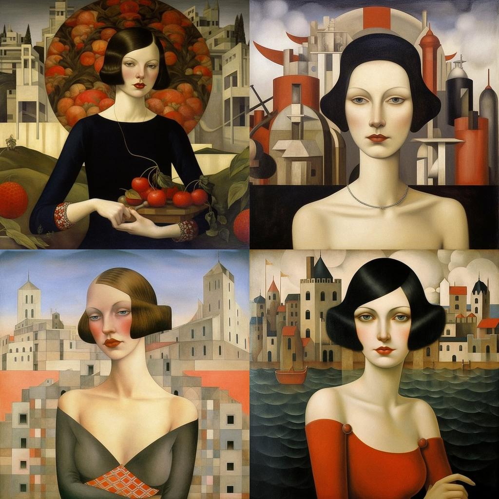 Christian Schad style, Midjourney V5.1, render 1 of 4