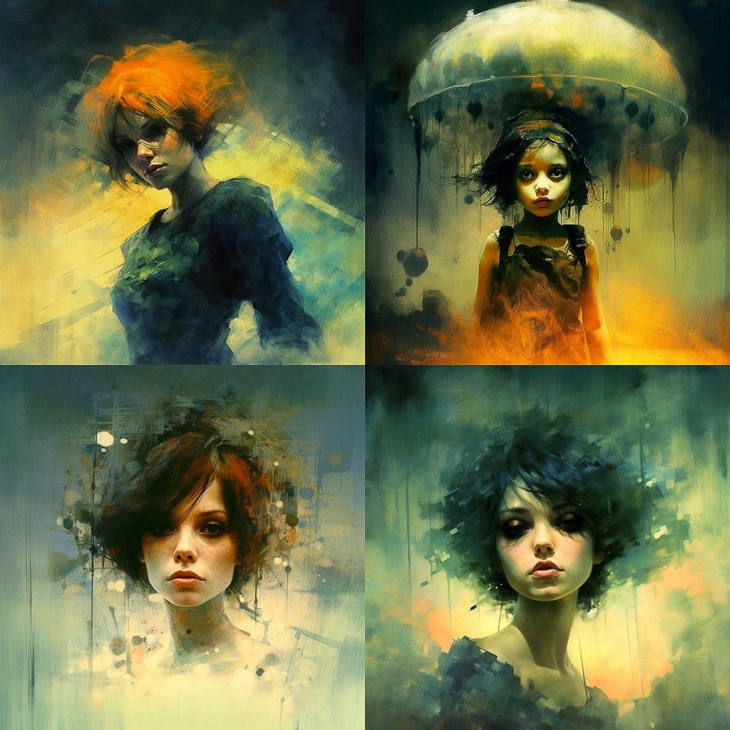 Christopher Shy style, Midjourney V5.1, render 1 of 4