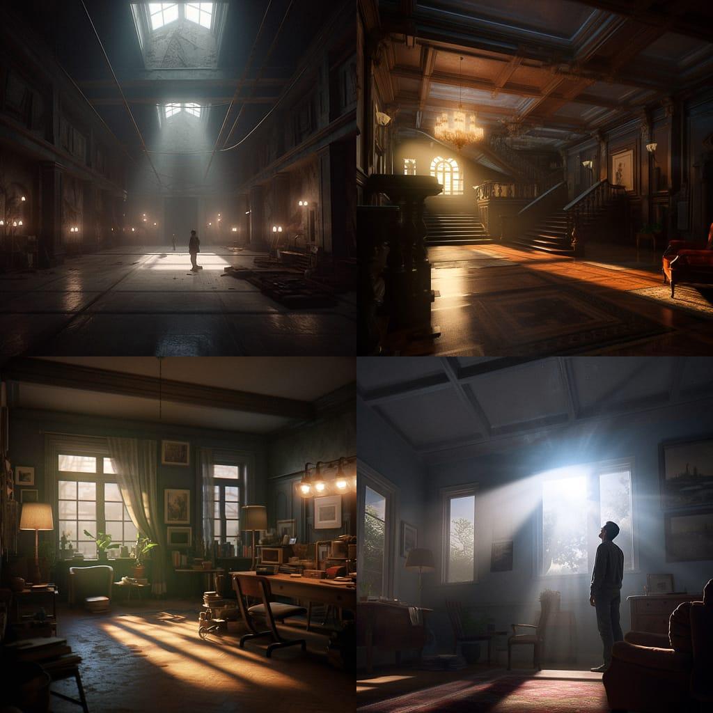 Cinematic lighting style, Midjourney V5.1, render 1 of 4