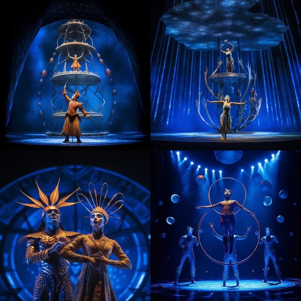 Cirque du Soleil style, Midjourney V5.1, render 1 of 4