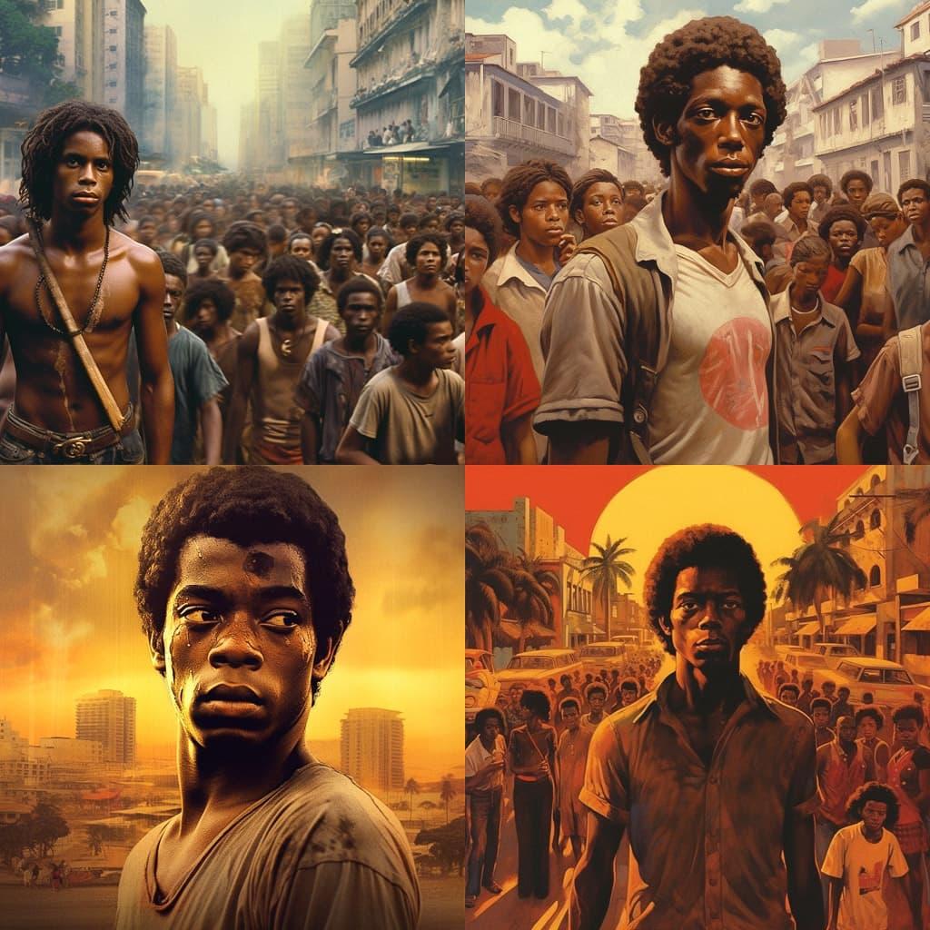 City of God style, Midjourney V5.1, render 1 of 4