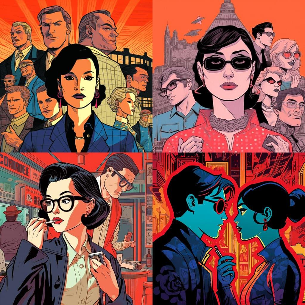 Cliff Chiang style, Midjourney V5.1, render 1 of 4