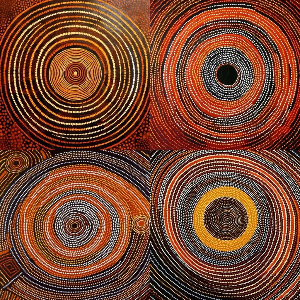 Clifford Possum Tjapaltjarri style, Midjourney V5.1, render 1 of 4