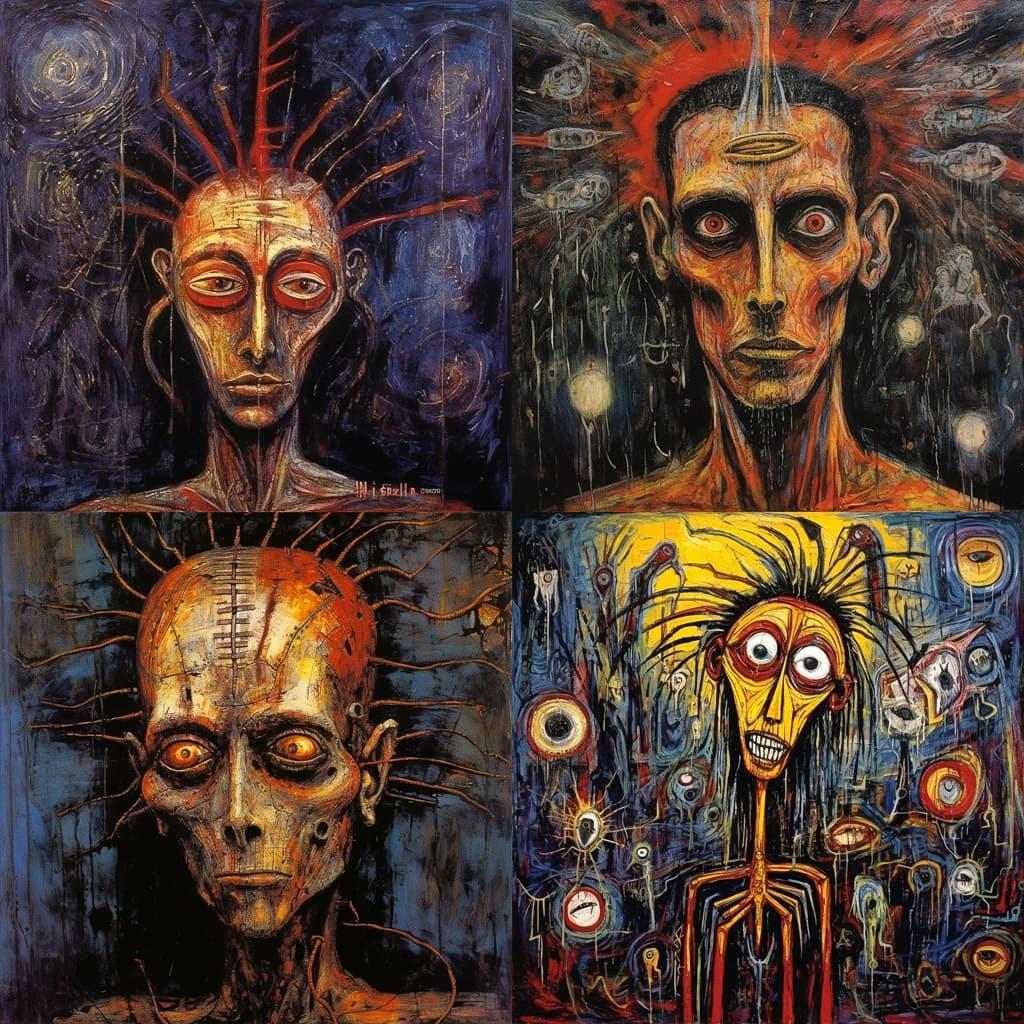 Clive Barker style, Midjourney V5.1, render 1 of 4