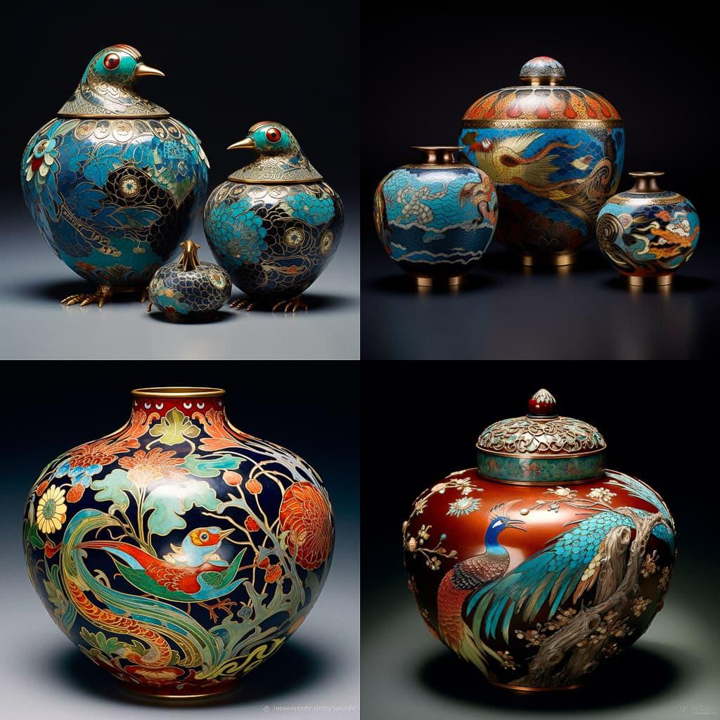 Cloisonnism style, Midjourney V5.1, render 1 of 4