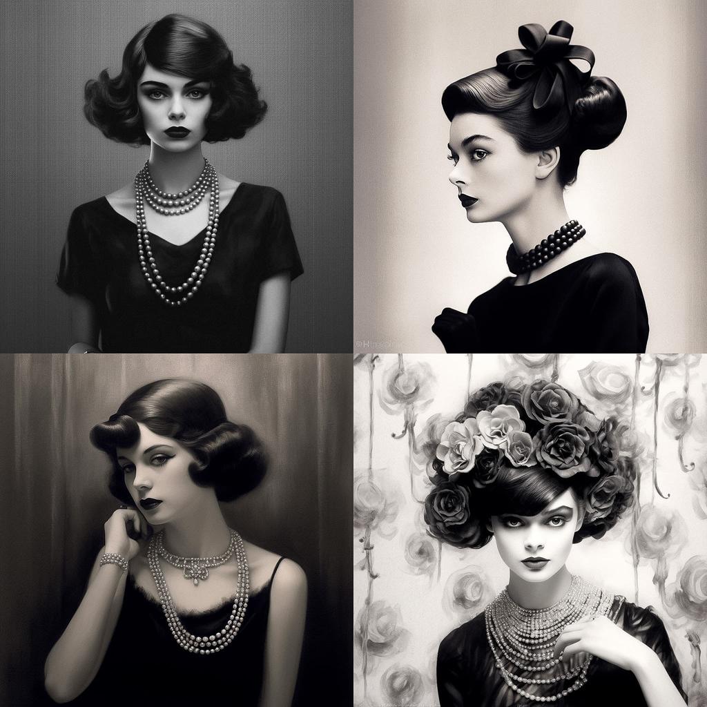 Coco Chanel style, Midjourney V5.1, render 1 of 4