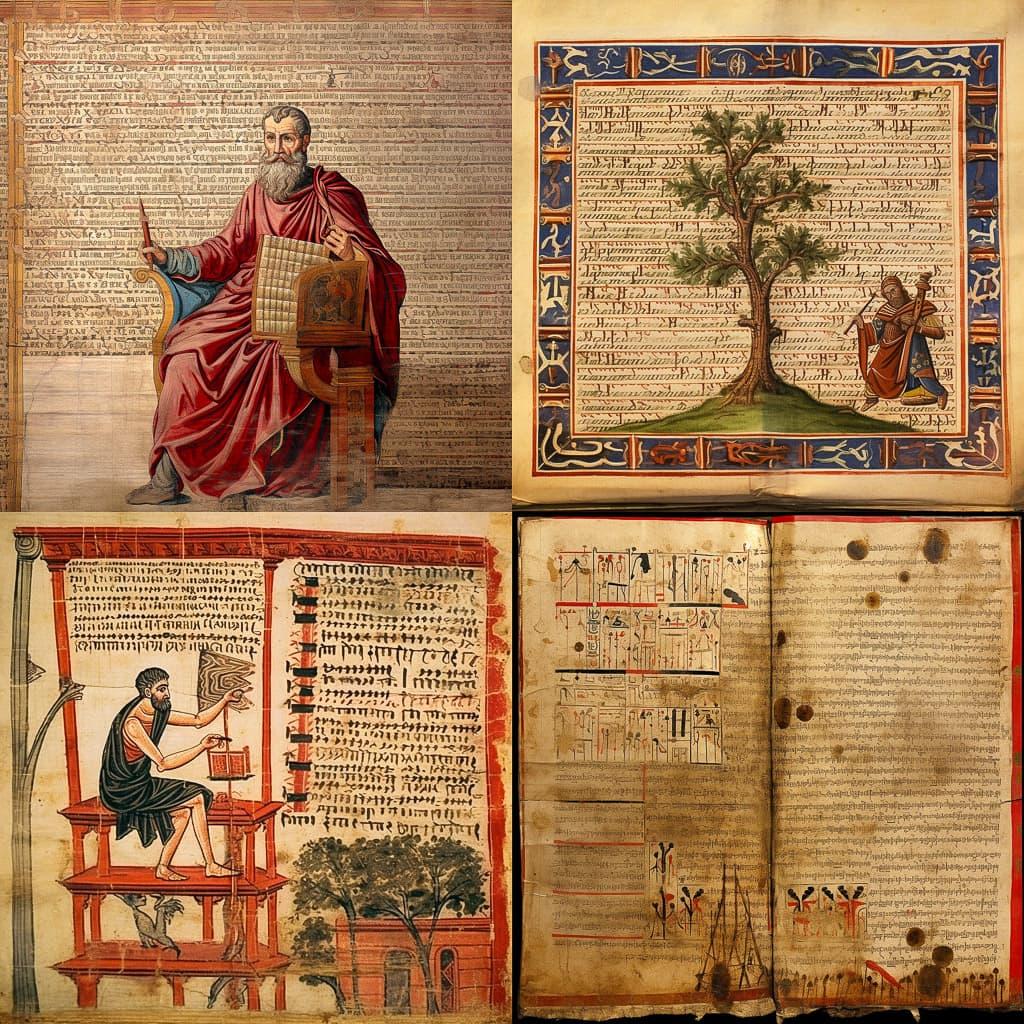 Codex Sinaiticus style, Midjourney V5.1, render 1 of 4