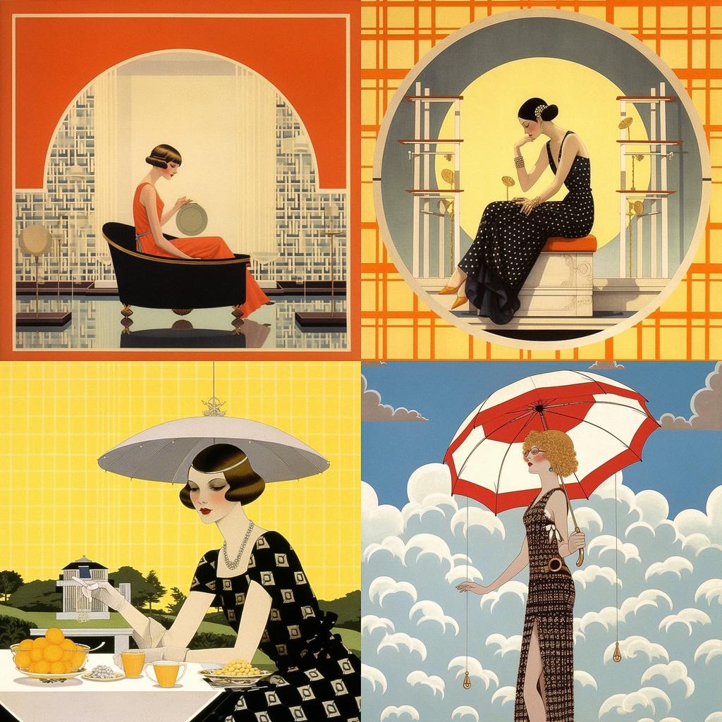 Coles Phillips style, Midjourney V5.1, render 1 of 4