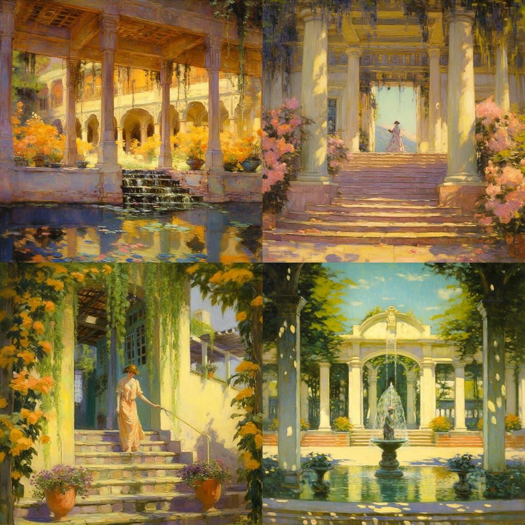 Colin Campbell Cooper style, Midjourney V5.1, render 1 of 4
