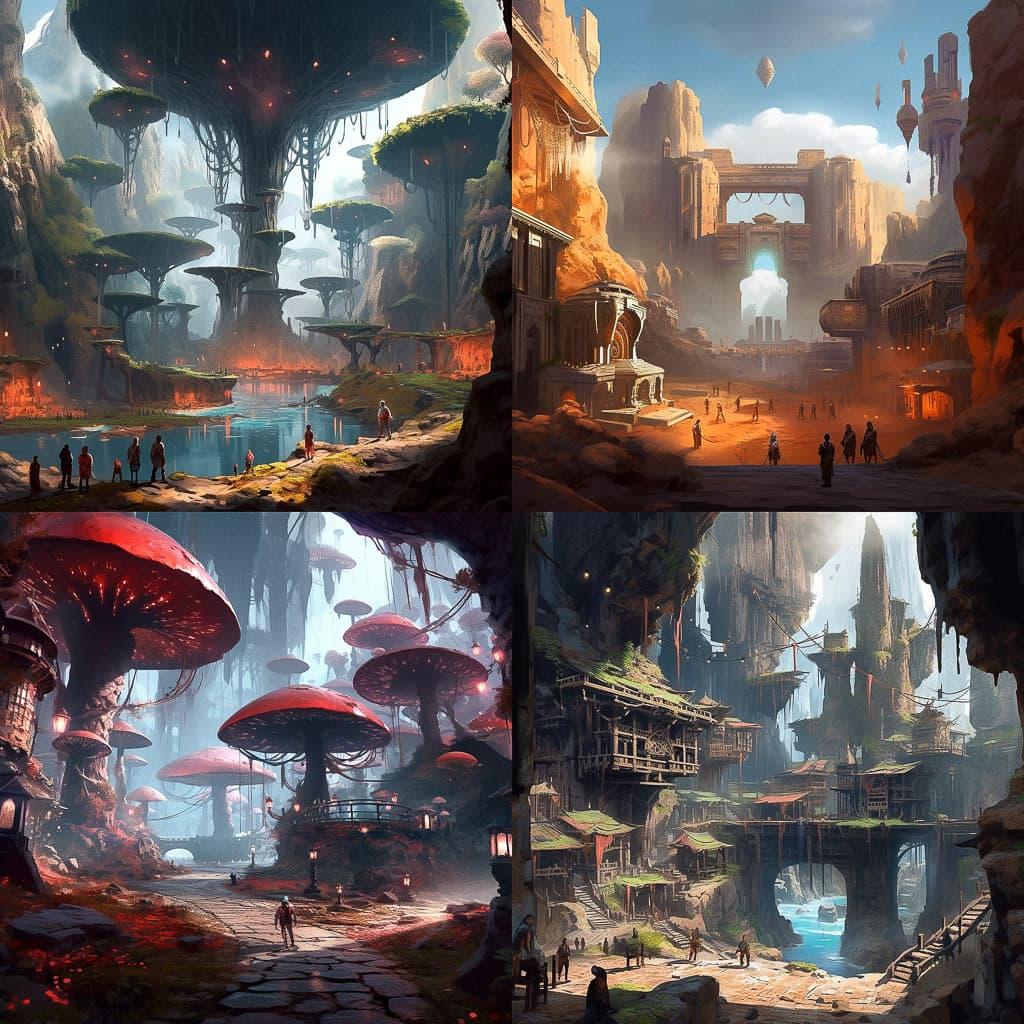 Concept art style, Midjourney V5.1, render 1 of 4