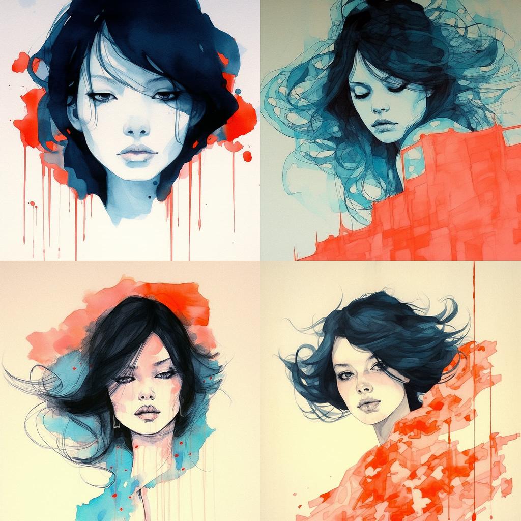 Conrad Roset style, Midjourney V5.1, render 1 of 4
