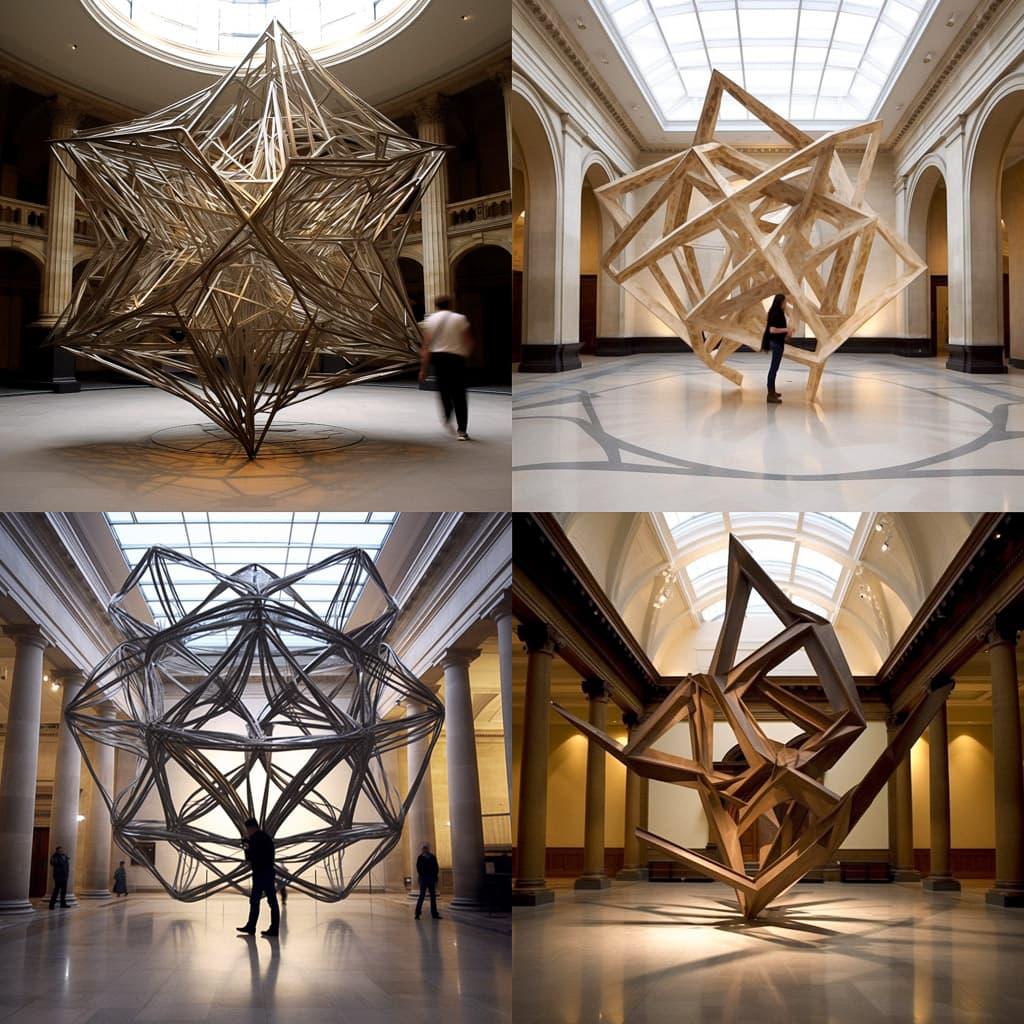 Conrad Shawcross style, Midjourney V5.1, render 1 of 4