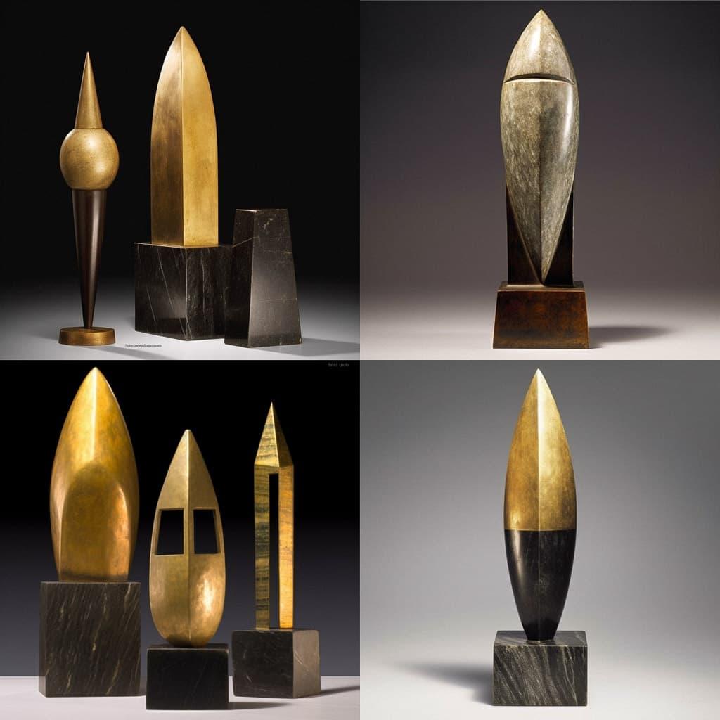 Constantin Brancusi style, Midjourney V5.1, render 1 of 4
