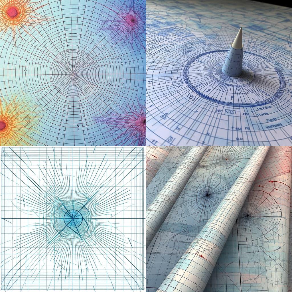 Coordinate system paper style, Midjourney V5.1, render 1 of 4