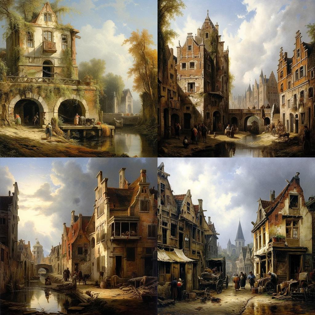 Cornelis Springer style, Midjourney V5.1, render 1 of 4