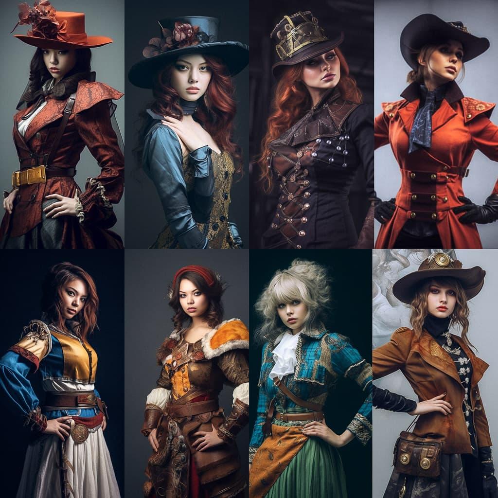 Cosplay fashion style, Midjourney V5.1, render 1 of 4