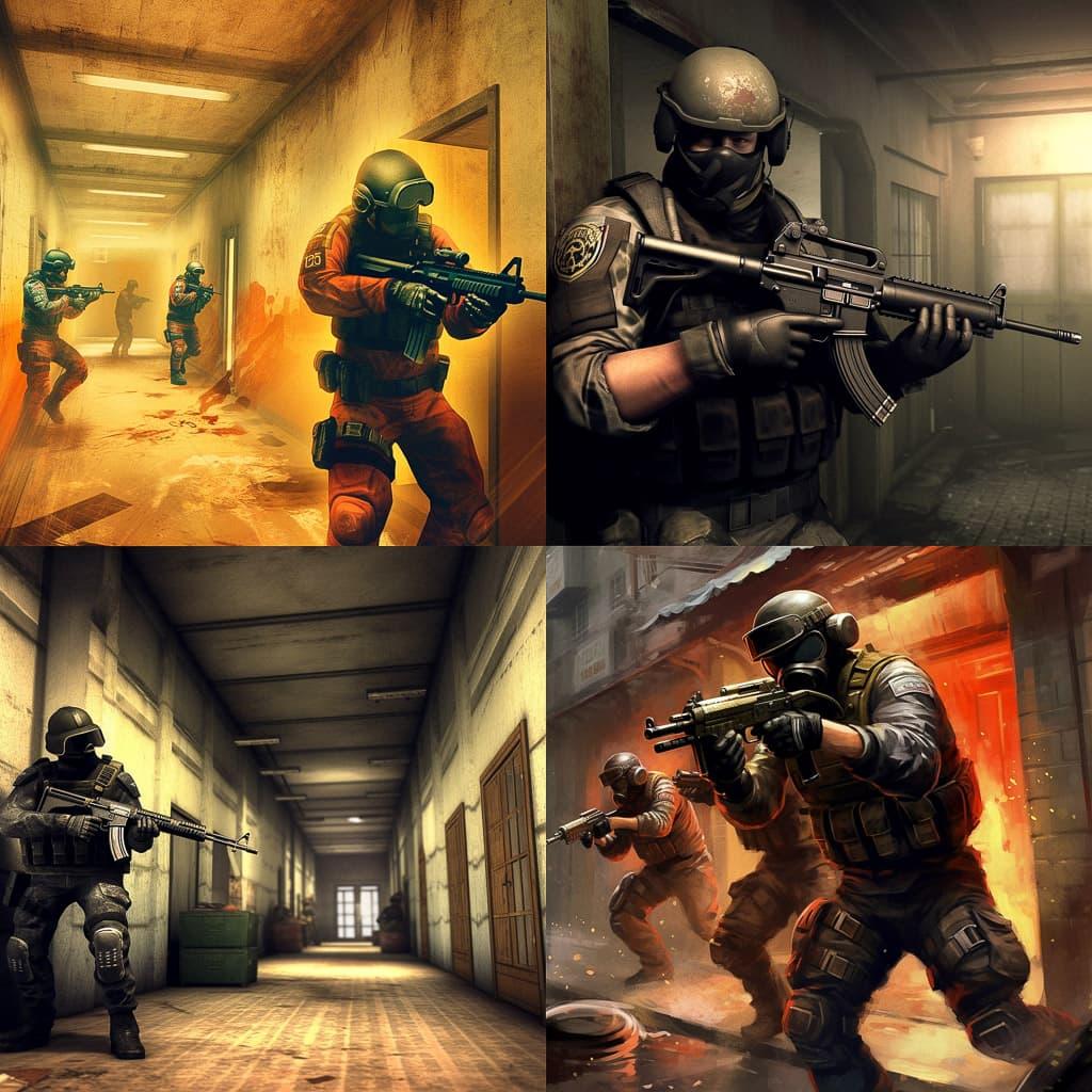 Counter-Strike style, Midjourney V5.1, render 1 of 4
