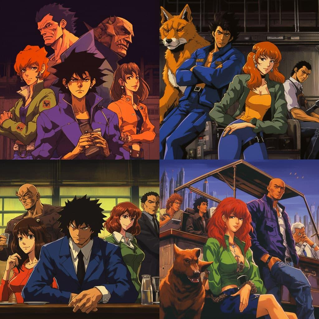 Cowboy Bebop style, Midjourney V5.1, render 1 of 4