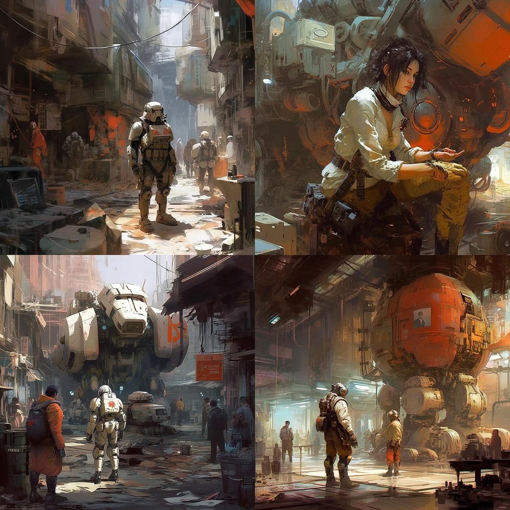 Craig Mullins style, Midjourney V5.1, render 1 of 4