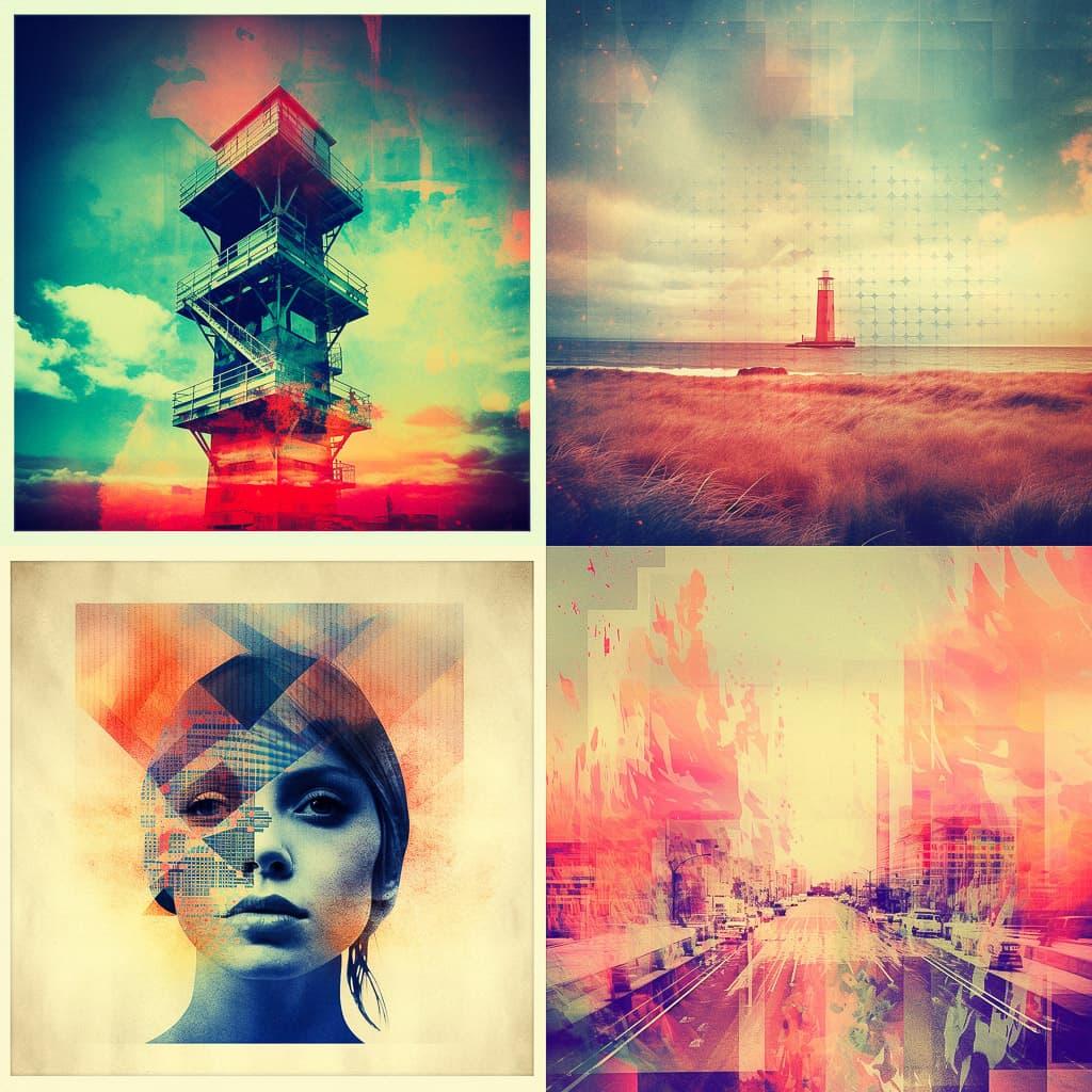 Cross processing print style, Midjourney V5.1, render 1 of 4