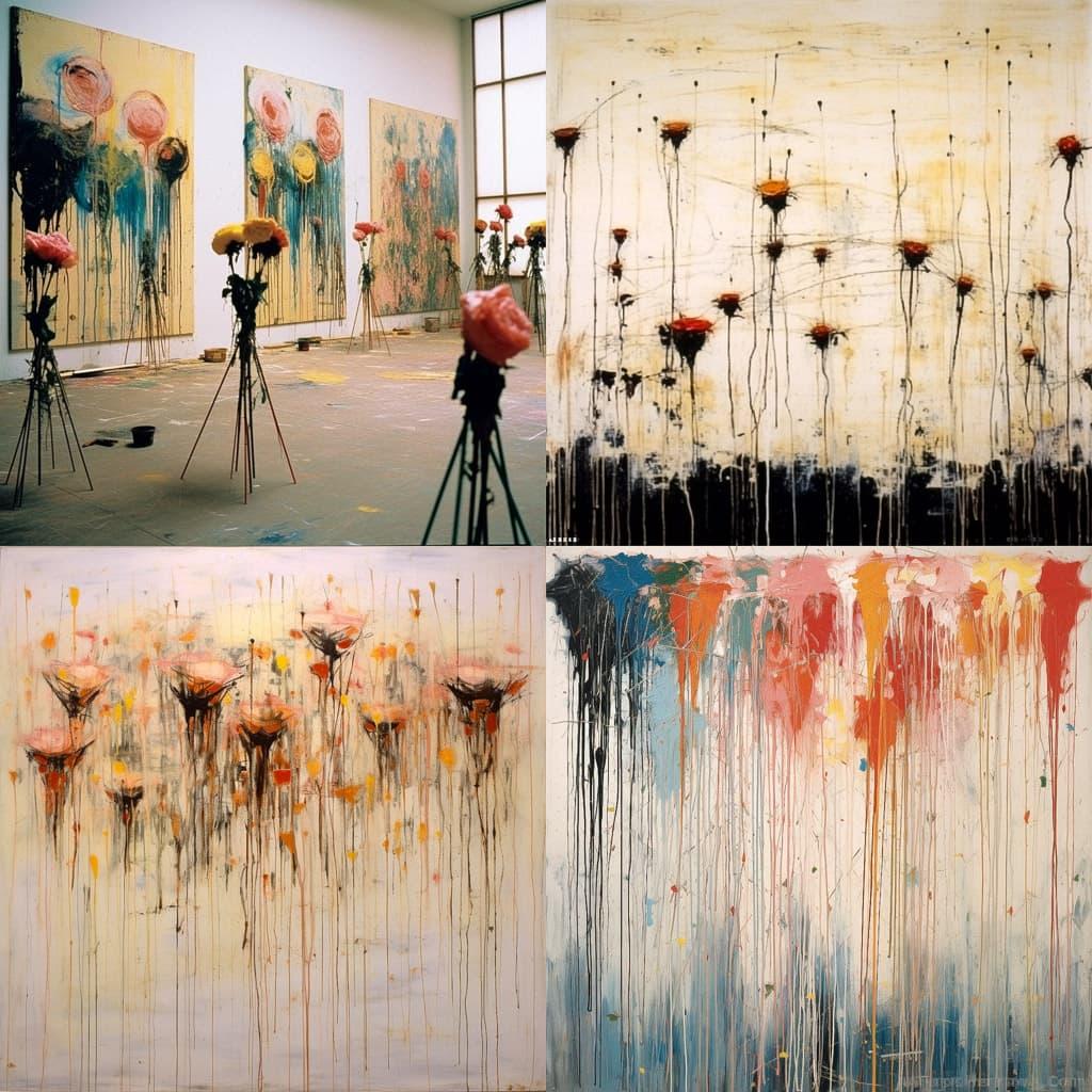 Cy Twombly style, Midjourney V5.1, render 1 of 4