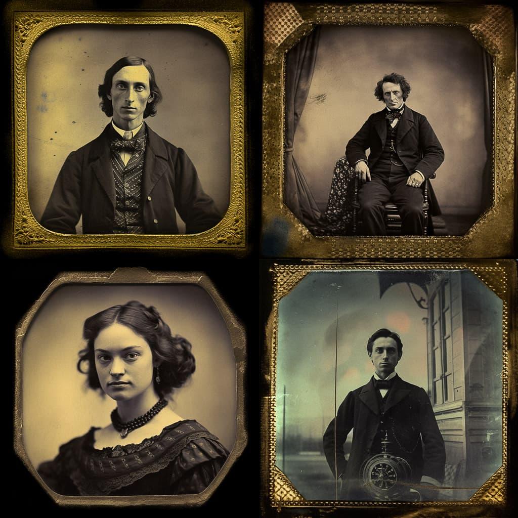 Daguerreotype style, Midjourney V5.1, render 1 of 4