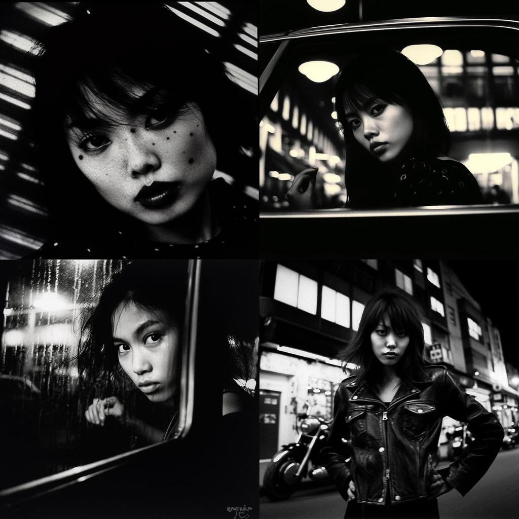 Daido Moriyama style, Midjourney V5.1, render 1 of 4