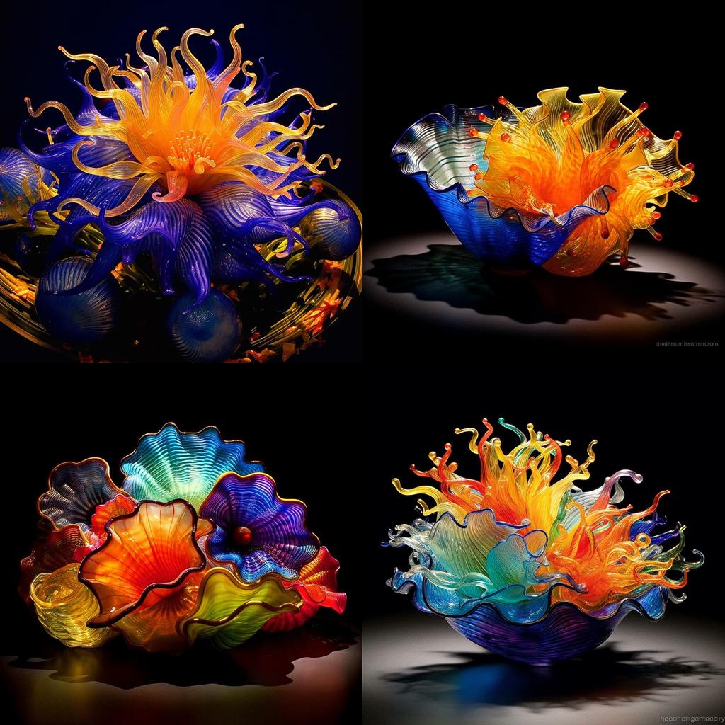 Dale Chihuly style, Midjourney V5.1, render 1 of 4