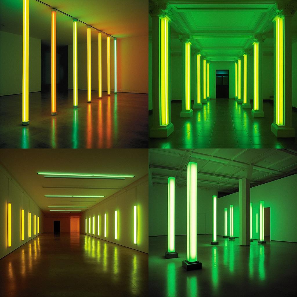 Dan Flavin style, Midjourney V5.1, render 1 of 4