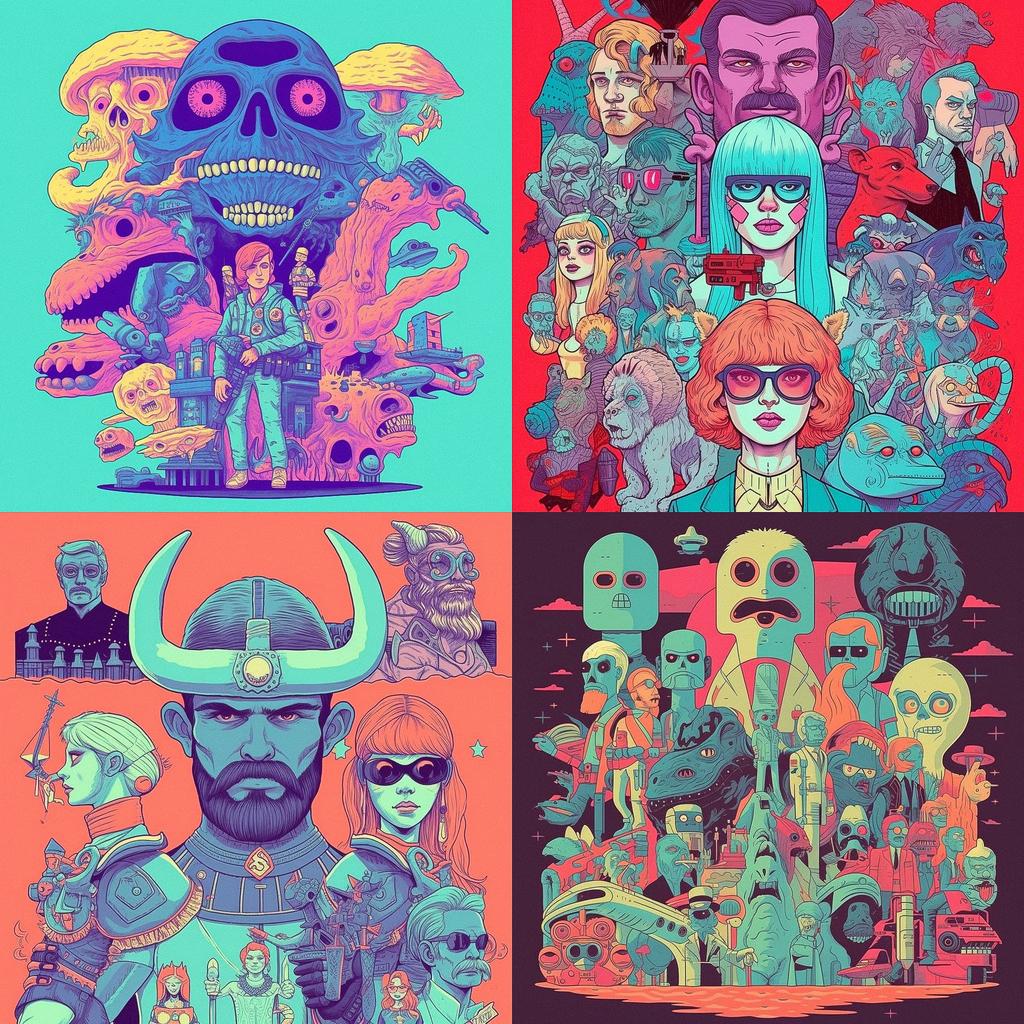 Dan Hipp style, Midjourney V5.1, render 1 of 4