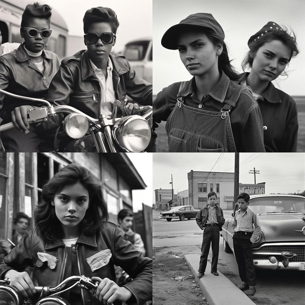 Danny Lyon style, Midjourney V5.1, render 1 of 4